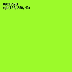 #9CFA2B - Green Yellow Color Image