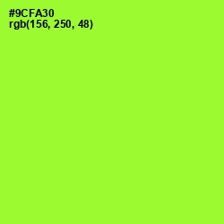 #9CFA30 - Green Yellow Color Image