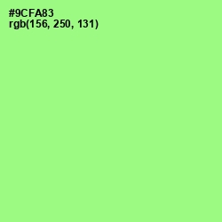 #9CFA83 - Mint Green Color Image