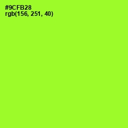 #9CFB28 - Green Yellow Color Image