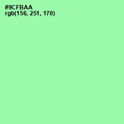 #9CFBAA - Mint Green Color Image