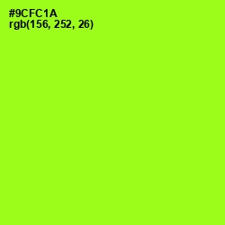 #9CFC1A - Green Yellow Color Image