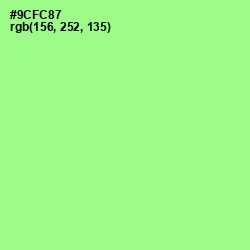 #9CFC87 - Mint Green Color Image