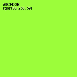 #9CFD3B - Green Yellow Color Image