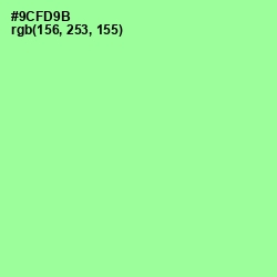 #9CFD9B - Mint Green Color Image