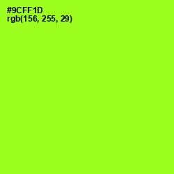 #9CFF1D - Green Yellow Color Image