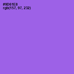 #9D61E8 - Medium Purple Color Image