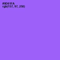 #9D61FA - Medium Purple Color Image
