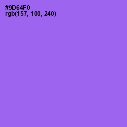 #9D64F0 - Medium Purple Color Image