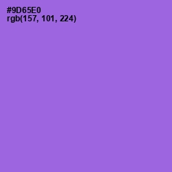 #9D65E0 - Medium Purple Color Image