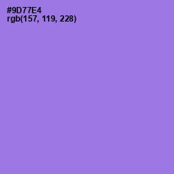 #9D77E4 - Medium Purple Color Image