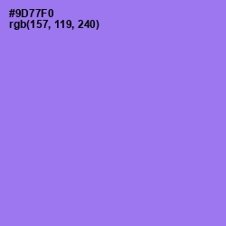 #9D77F0 - Medium Purple Color Image