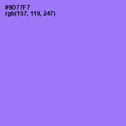 #9D77F7 - Medium Purple Color Image