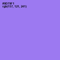 #9D79F1 - Medium Purple Color Image