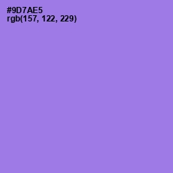 #9D7AE5 - Medium Purple Color Image