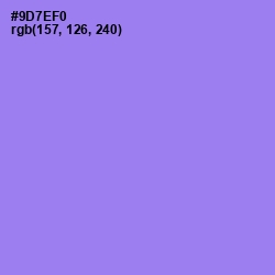 #9D7EF0 - Medium Purple Color Image