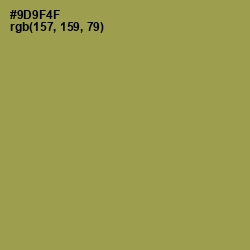 #9D9F4F - Barley Corn Color Image
