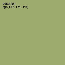 #9DAB6F - Olivine Color Image