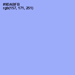 #9DABFB - Jordy Blue Color Image