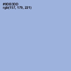 #9DB3DD - Rock Blue Color Image