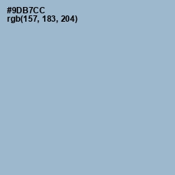 #9DB7CC - Rock Blue Color Image