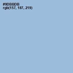 #9DBBDB - Rock Blue Color Image