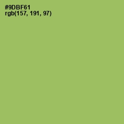 #9DBF61 - Olivine Color Image