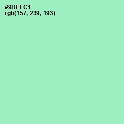 #9DEFC1 - Riptide Color Image