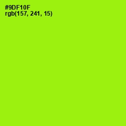 #9DF10F - Inch Worm Color Image