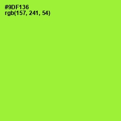 #9DF136 - Green Yellow Color Image