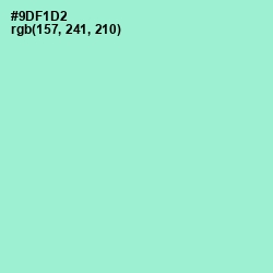 #9DF1D2 - Riptide Color Image