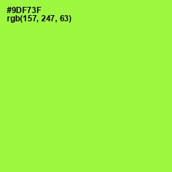 #9DF73F - Green Yellow Color Image