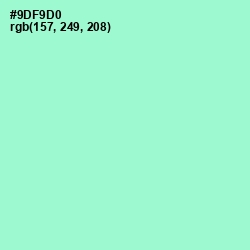 #9DF9D0 - Riptide Color Image