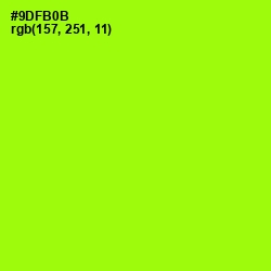 #9DFB0B - Inch Worm Color Image