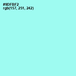 #9DFBF2 - Anakiwa Color Image