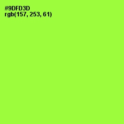 #9DFD3D - Green Yellow Color Image