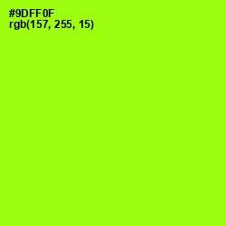 #9DFF0F - Inch Worm Color Image