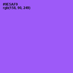 #9E5AF9 - Medium Purple Color Image