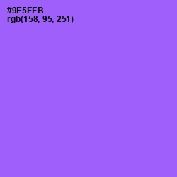 #9E5FFB - Medium Purple Color Image