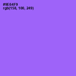 #9E64F9 - Medium Purple Color Image