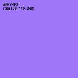 #9E74F8 - Medium Purple Color Image