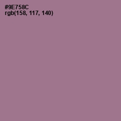 #9E758C - Mountbatten Pink Color Image