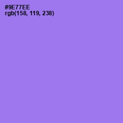 #9E77EE - Medium Purple Color Image