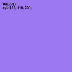 #9E77EF - Medium Purple Color Image