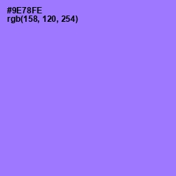 #9E78FE - Medium Purple Color Image