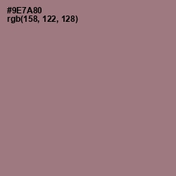 #9E7A80 - Mountbatten Pink Color Image