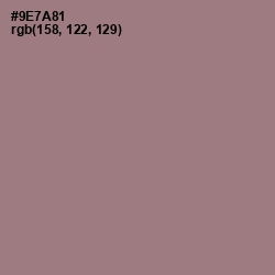 #9E7A81 - Mountbatten Pink Color Image