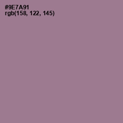 #9E7A91 - Mountbatten Pink Color Image