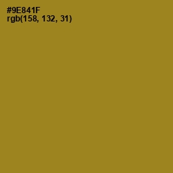 #9E841F - Reef Gold Color Image