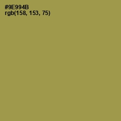 #9E994B - Barley Corn Color Image